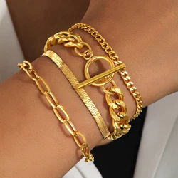 Stainless Steel Bracelets Gorgeous Exquisite Set of 4 Bracelets For Women Jewelry Personalized Recommendations For Anniversary