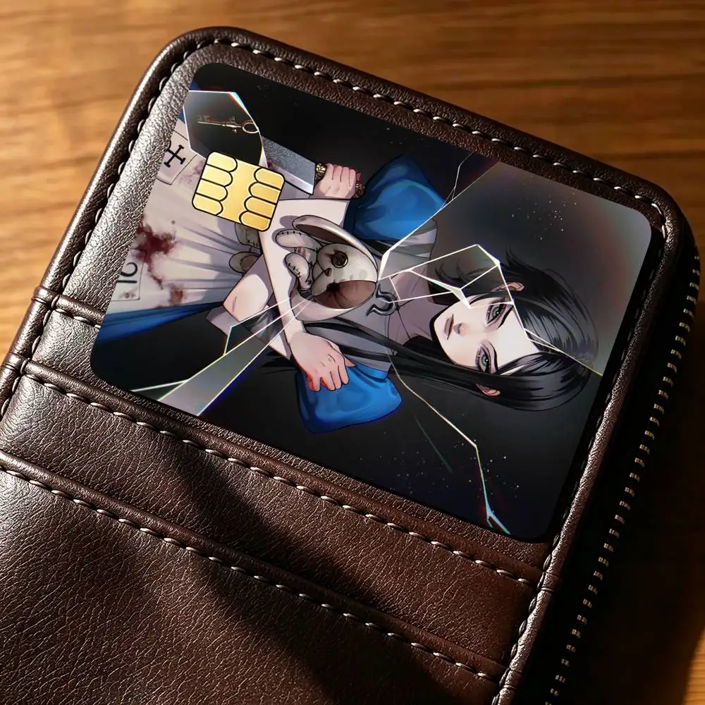 A-Alice Madness Returns Alice Liddell Credit Card HD Stickers Game Card Decal Small Chip Waterproof Sticker Gift