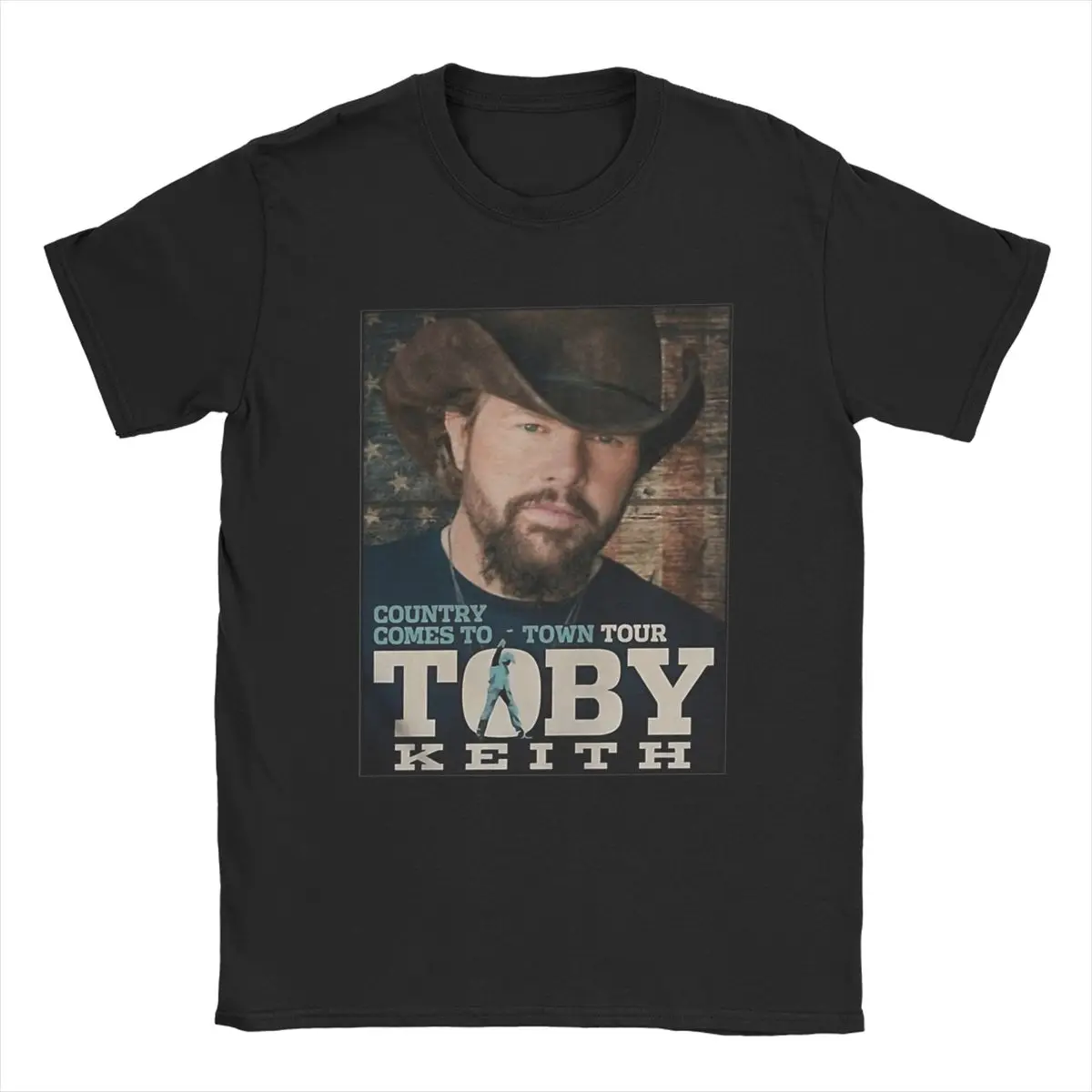 Men Toby Keith American Singer T Shirts Cotton Tops Fun Short Sleeve Crewneck Tee Shirt Adult T-Shirts