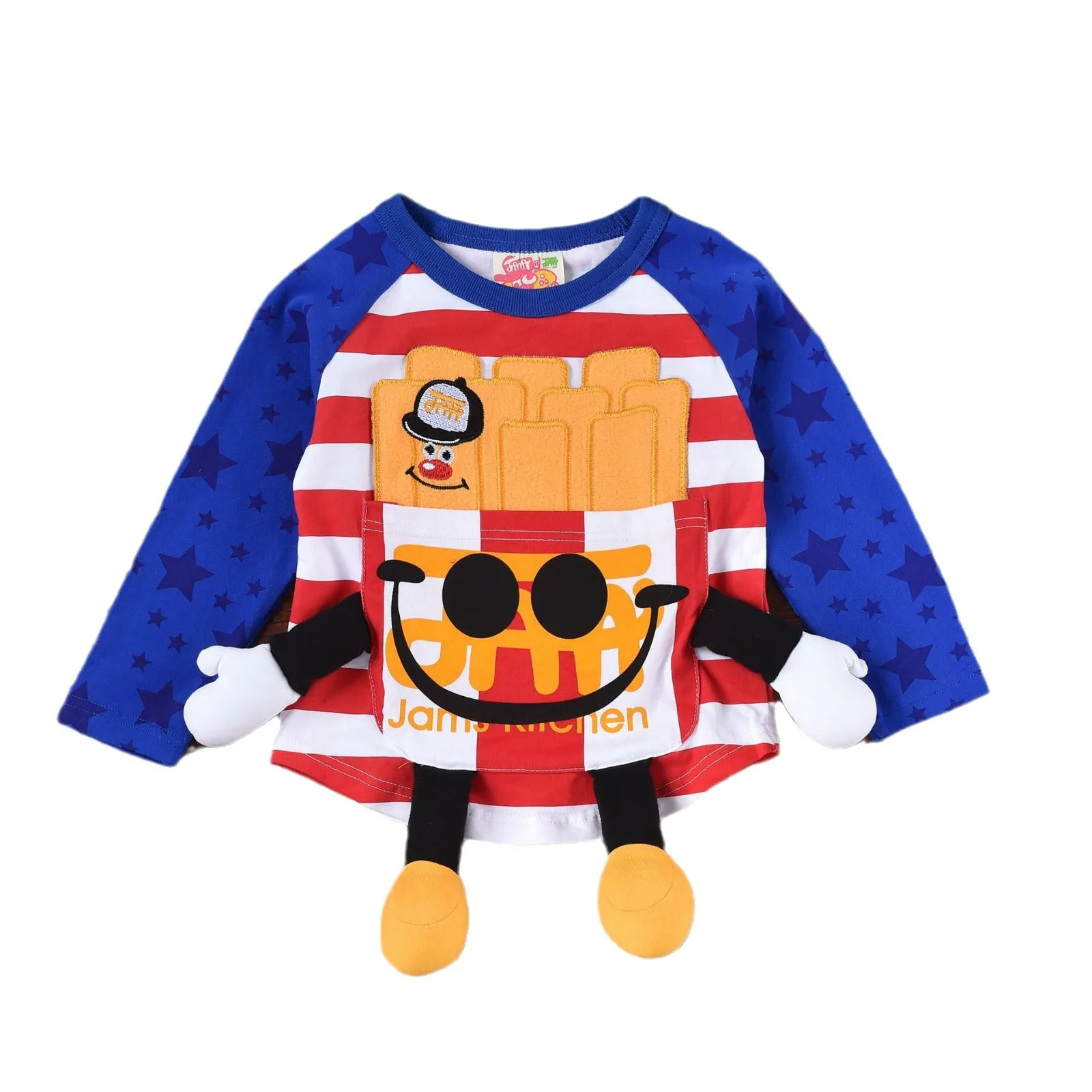 

2025 Cartoon High End Children's Clothing Long Sleeve T-shirt Spring and Autumn New Style Cartoon Cotton Printed Top for kids