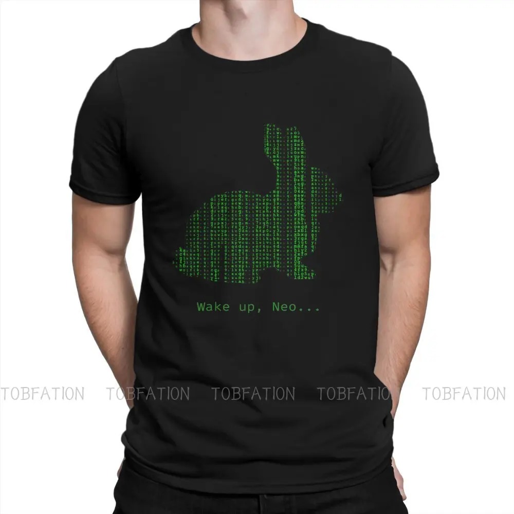 The Matrix Neo Film Wake Up Neo Tshirt Black for Men S-6XL T Shirt Graphic Men's Tops Tee
