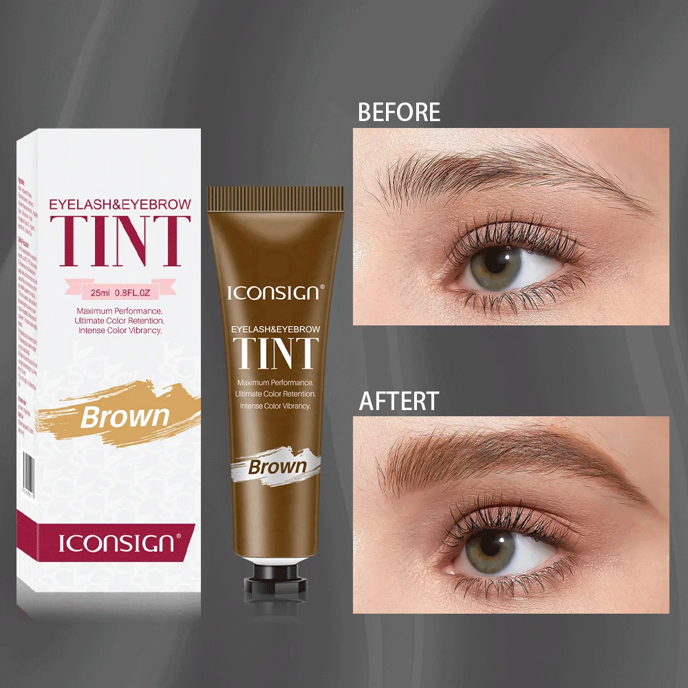 Kit de tinte de cejas resistente al agua y al sudor, color negro/marrón/café, maquillaje semipermanente, estilismo y humidificación para salón