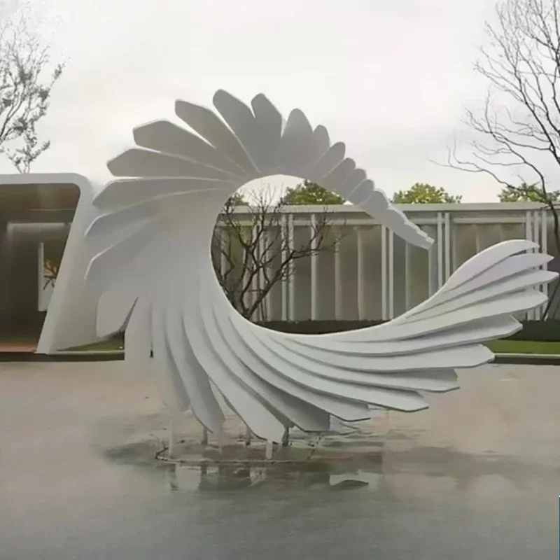 Kunststoff abstraktes Metall Outdoor Stadt Campus Wald quadratische Landschaft Ornament Glas