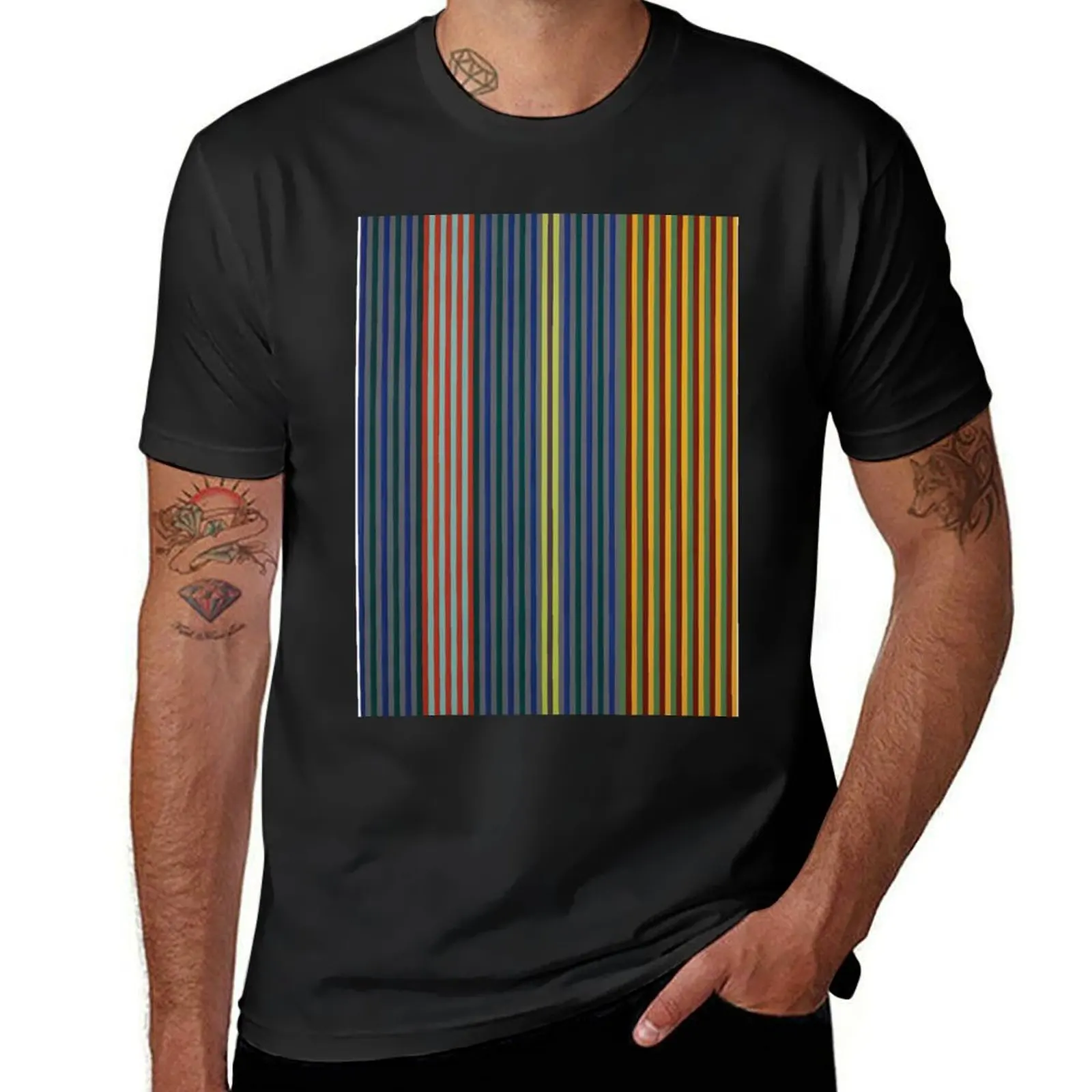 

Gene Davis T-Shirt sweat hippie clothes summer top customizeds men graphic t shirts