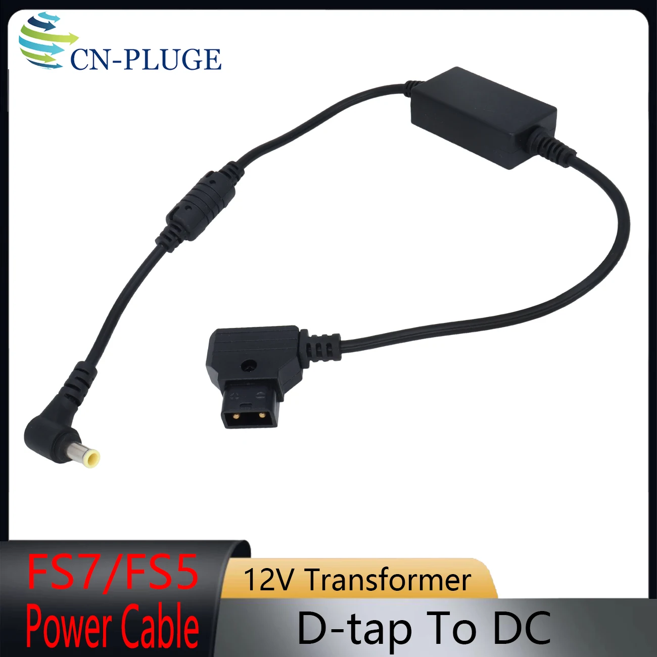 D-Tap Male to 12V Stabilized DC Power Cable for Sony FS5, FS7 Camera Power Cable