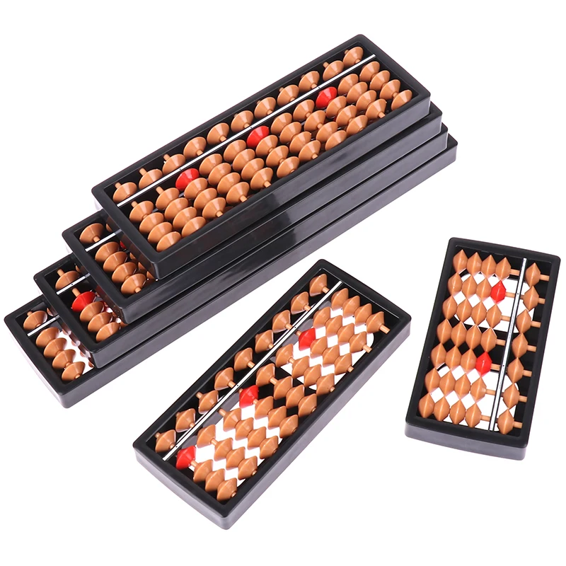 Mathematics Beginners 7/9/11/13/15/17 Digit Rods New children\'s Mini Standard Abacus Soroban Calculator Counting Tool