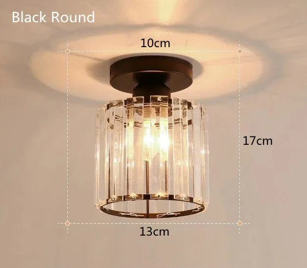 Nordic LED Kristallen Glazen Plafondlamp Gangpad Gang E27 Lamp Voor Woonkamer Slaapkamer Thuis Plafondlamp Interieur Deoco Verlichting