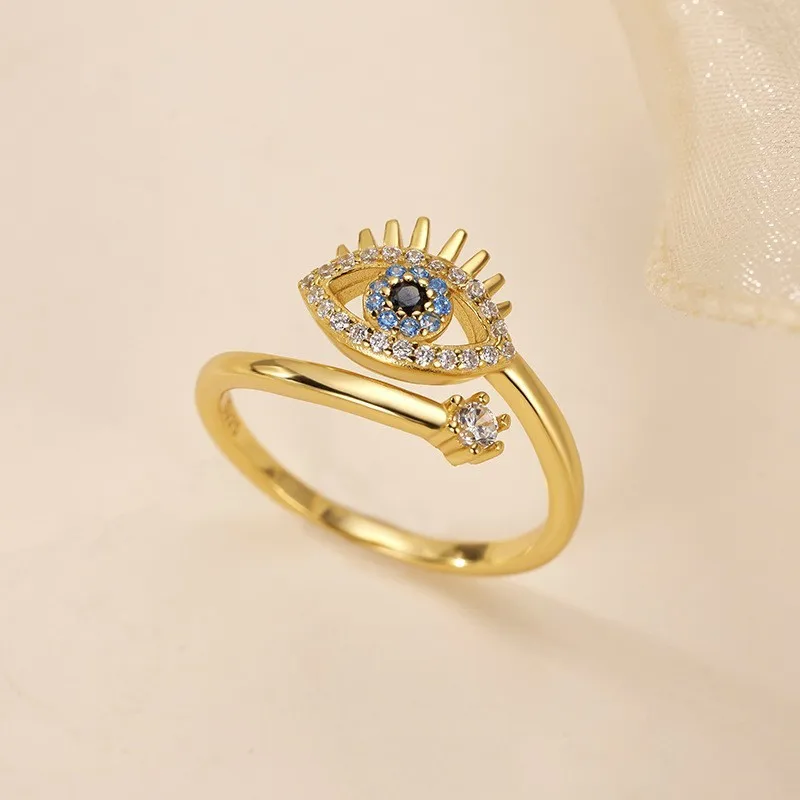 حلقات سلسلة عين الشيطان للنساء؛ خواتم عصرية فاخرة وخفيفة وتصميم متخصص ومبتكرة وعصرية وشخصية وأنيقة. #4