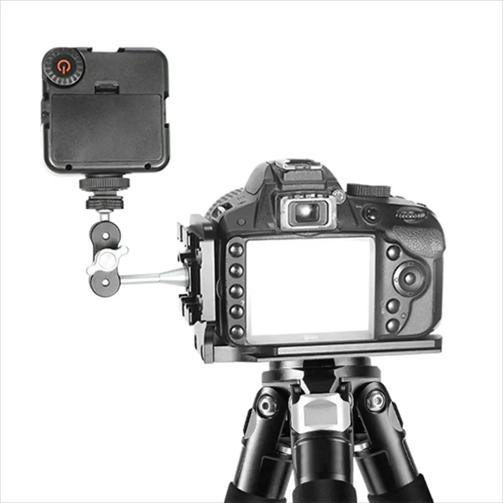 1/4 Inch Screw Camera Magic Arm Aluminum Alloy Double Ball Head Ball Magic Arm Lightweight Load 2kg Magic Arm Bracket Microphone