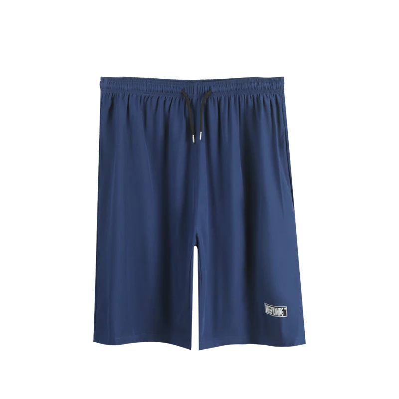 Calção de seda gelo de cintura alta masculino, secagem rápida, solto, casual, esportivo, calça de praia legal, tamanho grande, 5-quartos, 7XL, verão