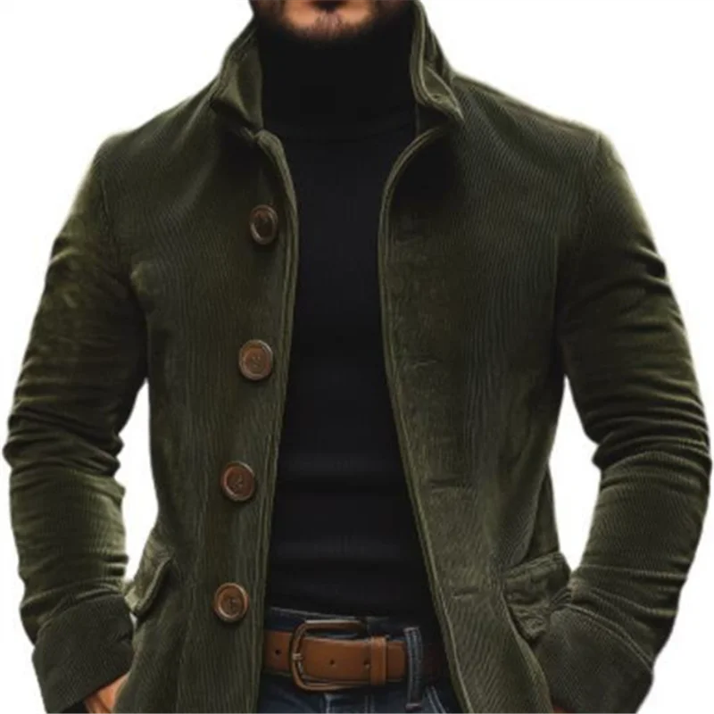 2026 ربيع الخريف الوقوف طوق بليزرات غير رسمية الرجال الصلبة الرجعية البدلة الستر الذكور كم كامل اليومية السترة أبلى معاطف الذكور