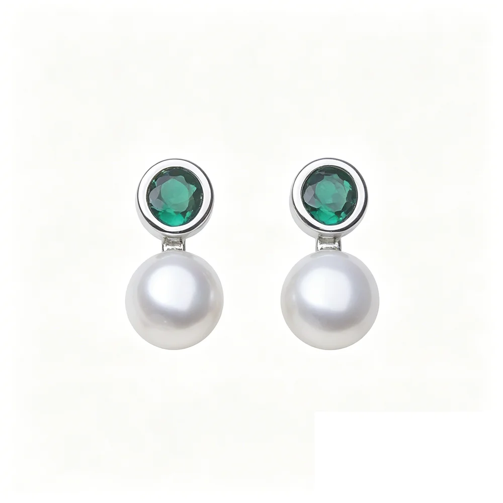 

Genuine Silver 925 Pearl Stud Earringsl,White Natural Fresh Water Mini Pearl Earrings Jewelry Wife Mother Day Gifts Pink Black