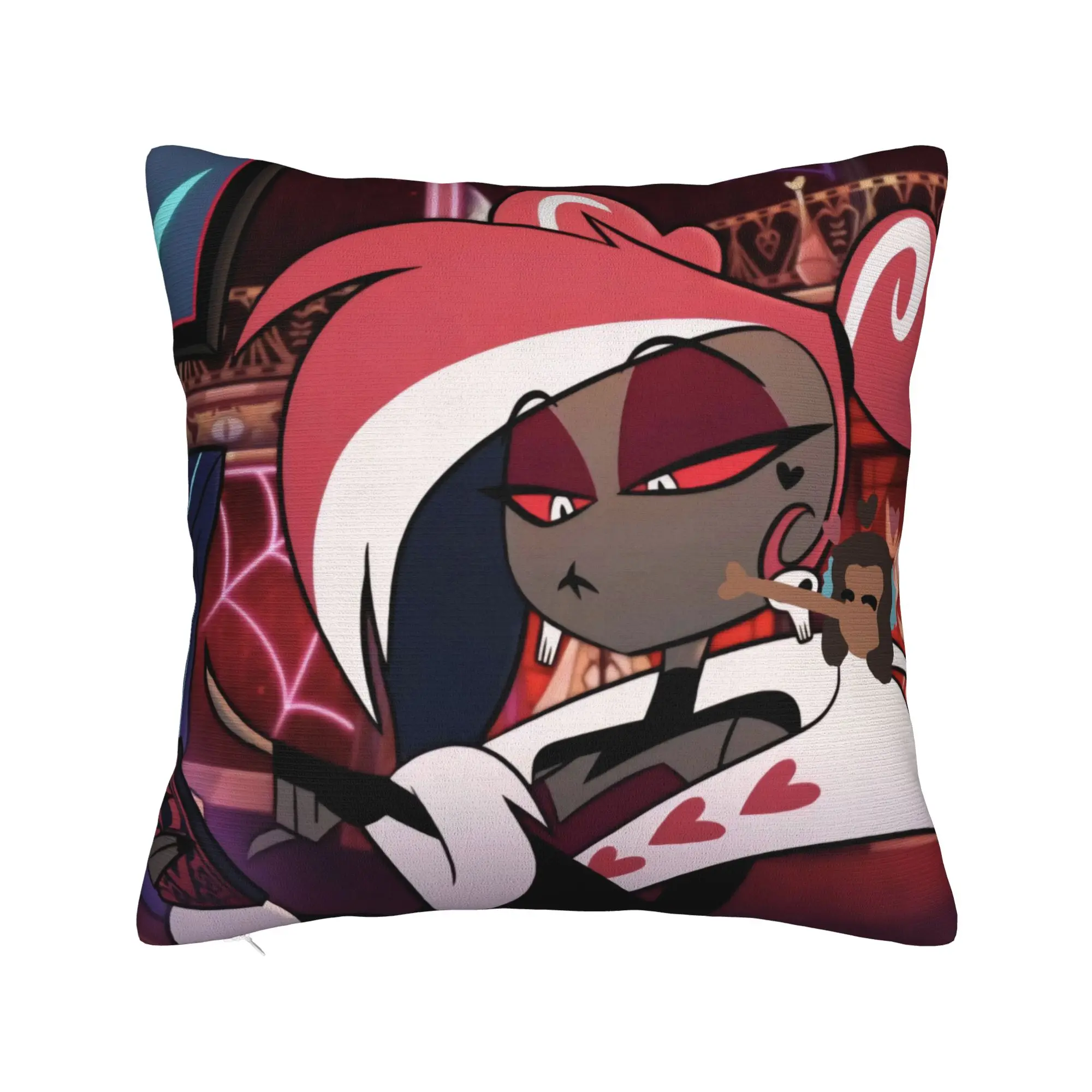 Pillow Case Velvette Hazbining Anime Custom  Pillow Cover For Chair Sofa Home Decor Vintage Pillowcases