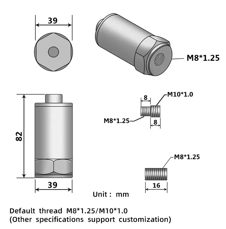 Piezoelectric Integrated 2 3 Wire 4-20ma 0~20mm/s 0~50mm 0~100um M8 *1.25mm Accelerometer Industrial Vibration Sensor