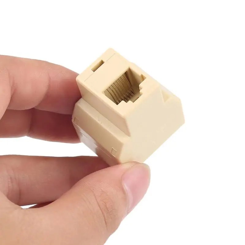 Splitter 1 To 2 Ways RJ45 Female Splitter LAN Ethernet Network Connector Extender Adapter Plug Connector Adapter