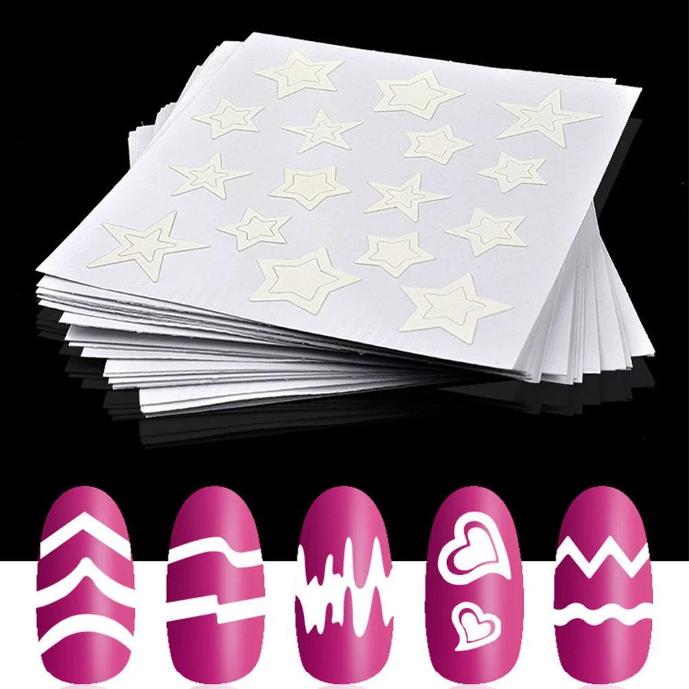 24pcs Tip Stickers Durable Manicure Design For Home Salon Use White Women Nail Women Nail Art Sticker Art Decals