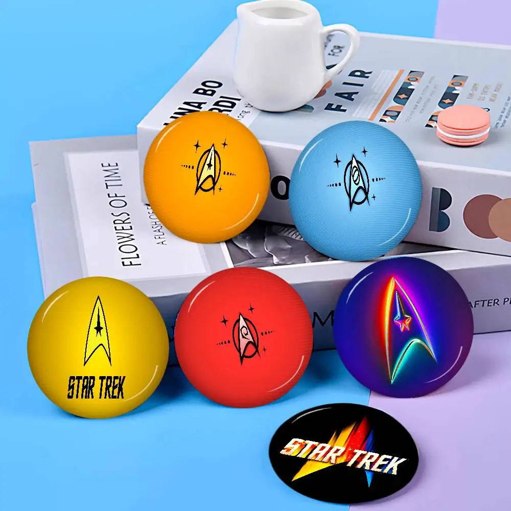 TV S-Star T-Trek 32/44/58mm Round Cartoon Brooches Handmade Pins for Backpack Jewelry Accessories Gifts Creative Badge