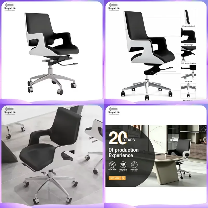 Cadeira de Escritório Ergonômica com Suporte Lombar Ajustável, Cadeira de Computador em Malha, Cadeira Executiva Giratória de Encosto Alto para Jogos 