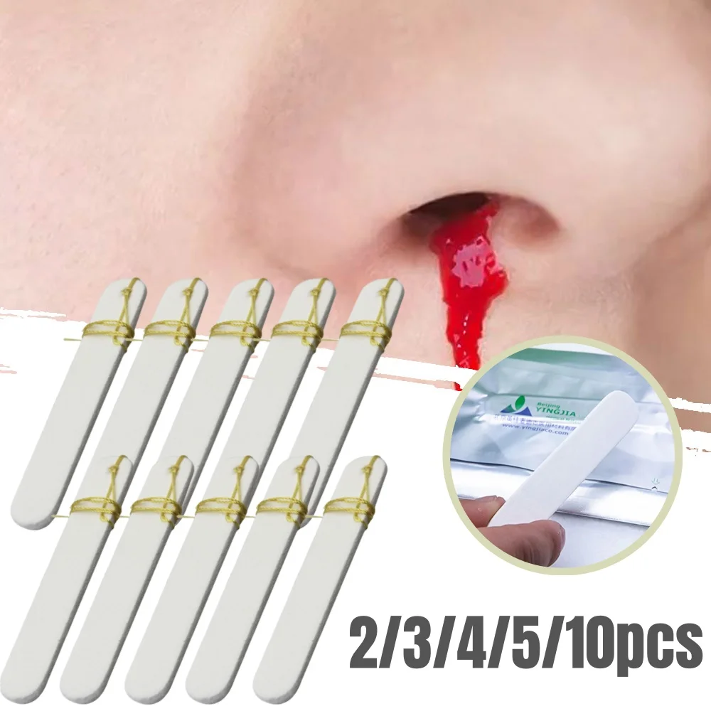 

2/3/4/5/10pcs Disposable Nasal Dressing Medical Hemostatic PVA Sponge Nose Bleeding Nasal Packing Haemostasis Plug Accessories