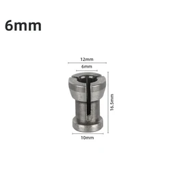 Adapter Collet Chuck Wood Milling Cutter Engraving Trimming Engraving Machine 6mm / 8mm / 6.35mm Carbon Steel High Strength