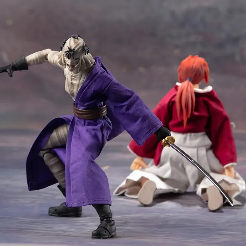 Dasin/Great Toys/GT Rurouni Kenshin Himura Sagara Sanosuke Shishio Makoto SHF 1/12 16cm/6 inch PVC Action Figure Model In Stock