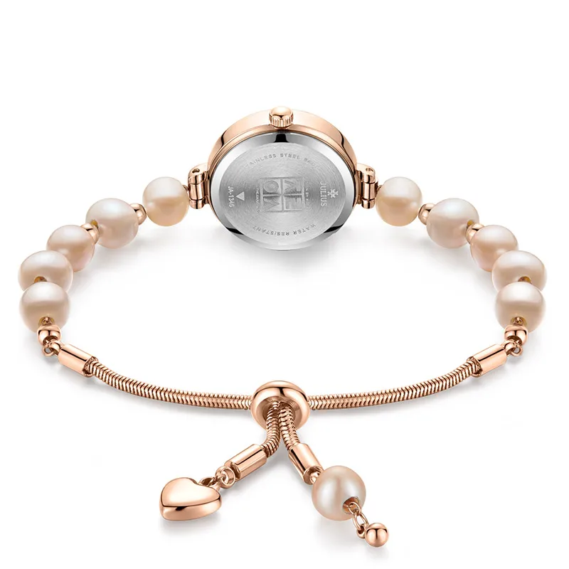 New Real Freshwater Pearl Julius Lady Women\'s Watch Japan Quartz Elegant Fashion Hours Bracelet Wedding Girl\'s Birthday Gift Box