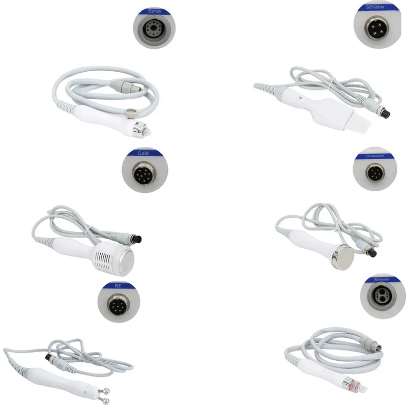 Acessórios para máquina facial de beleza, hidrogênio h2o2, purificador ultrassônico da pele, limpador de poros, levantamento facial, substituição de sonda limpa