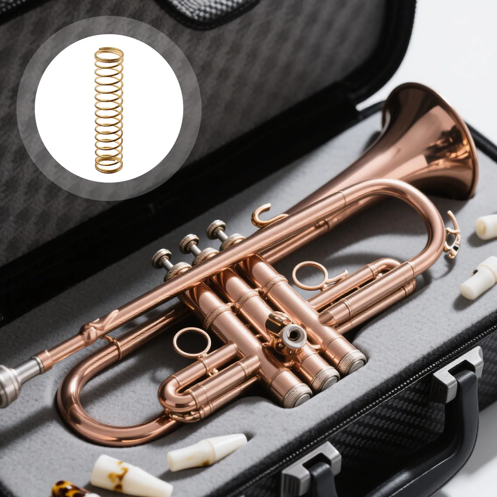 3Pcs Trumpet Long Spring High Grade Brass Springs Replacement Parts Suitable for Trumpet Repair Kit Brass Spring