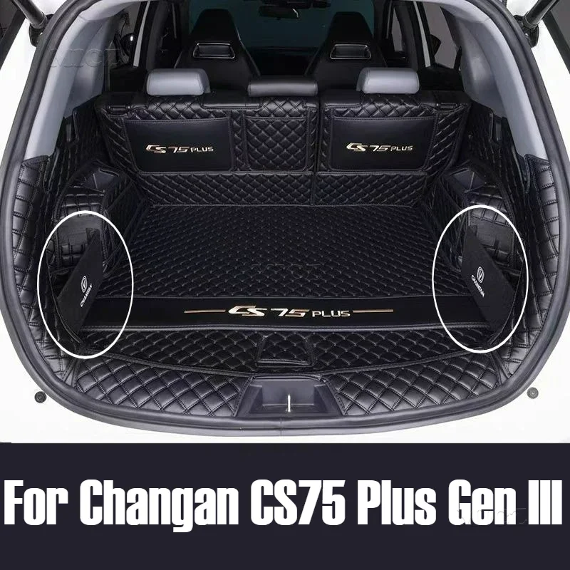 اكسسوارات السيارات ل Changan CS75 Plus Gen III 2025 2026 الحصير التمهيد حصيرة الخلفي الجذع بطانة البضائع الجلود سجادة أرضيات صينية حامي