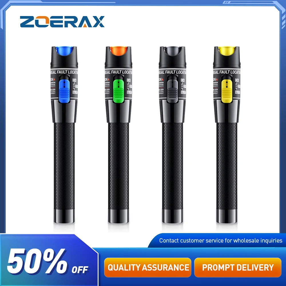

ZOERAX 5/30/60/100MW Visual Fault Locator Fiber Optic Cable Tester Tool VFL FC/SC/ST(LC adapter and battery not included）