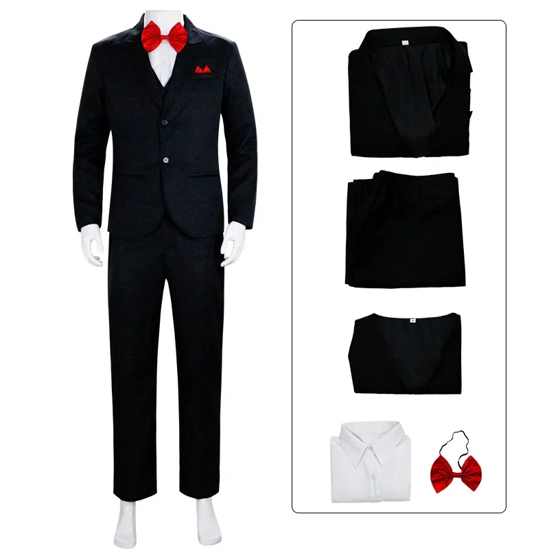 Juego Macabro Saws Coat Shirt Top Pants Suit Cosplay Costume Halloween Masquerade Carnival Party Outfits for Men