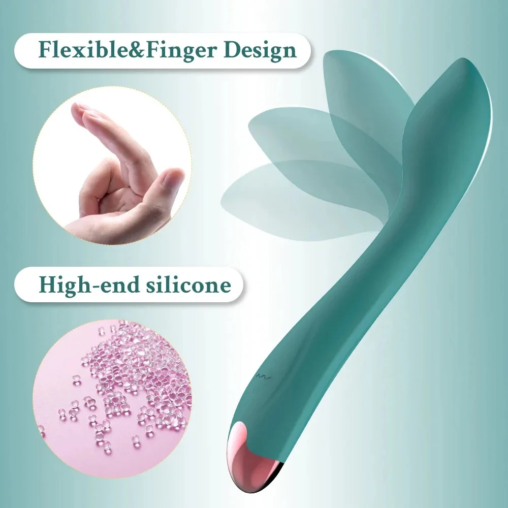 Consolador vibrador de dedo para mujer, 10 vibraciones potentes, estimulación del punto G del clítoris, masajeador, masturbador vaginal, Juguetes sexuales para adultos