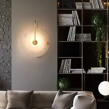 

Cross-border Chinese minimalist creative personalized restaurant led bar tea room lamps bedroom living room full copper marble w