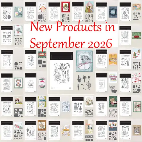 Stamp Set September 2026 NEW Christmas Thanksgiving Wreath Tree Stocking Pumpkin Acorn Autumn Leaves Clear Stamp & Metal Cutting Die Set