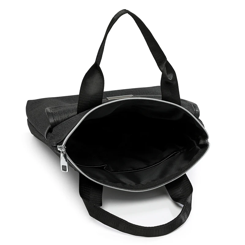 Herren-Aktentasche mit großem Fassungsvermögen – leichtes und langlebiges Business-Dokumentenregal, geeignet für Arbeit, Reisen und tägliches Pendeln – Schwarz