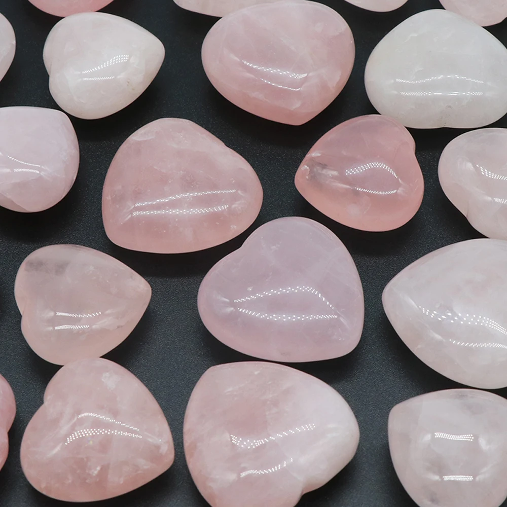 Natural Rose Quartzs Bead Heart Shape Natural Agates Stone Loose Bead for Making DIY Jewelry Necklace Bracelet Accessories