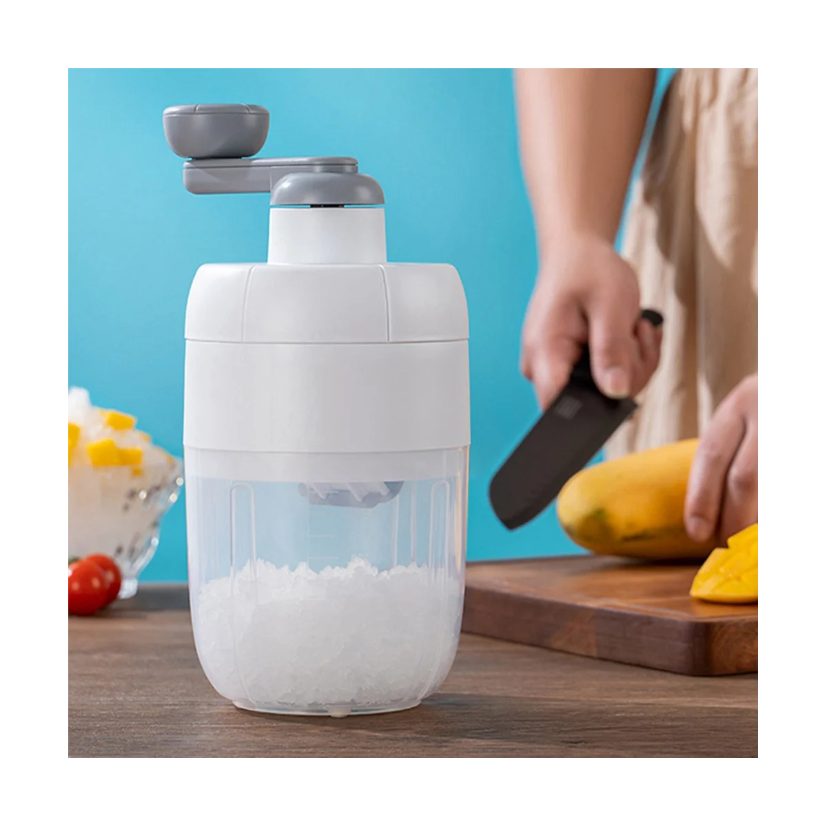 เครื่องไสน้ำแข็งขนาดเล็กสำหรับใช้ในครัวเรือนเครื่องทำน้ำแข็งอุปกรณ์ทำครัว