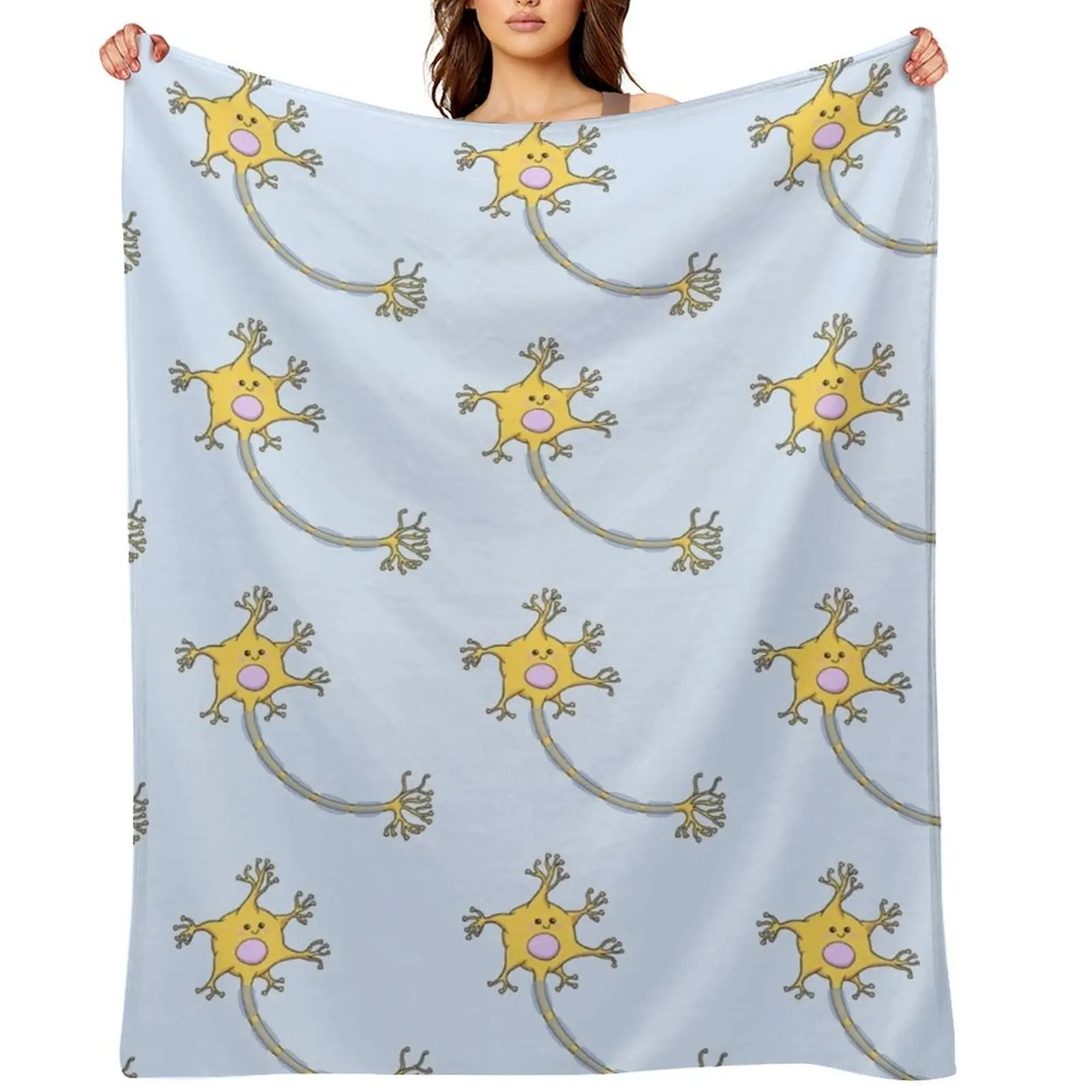 Cute Neuron Throw Blanket Blankets For Bed Hair Camping heavy to sleep Blankets