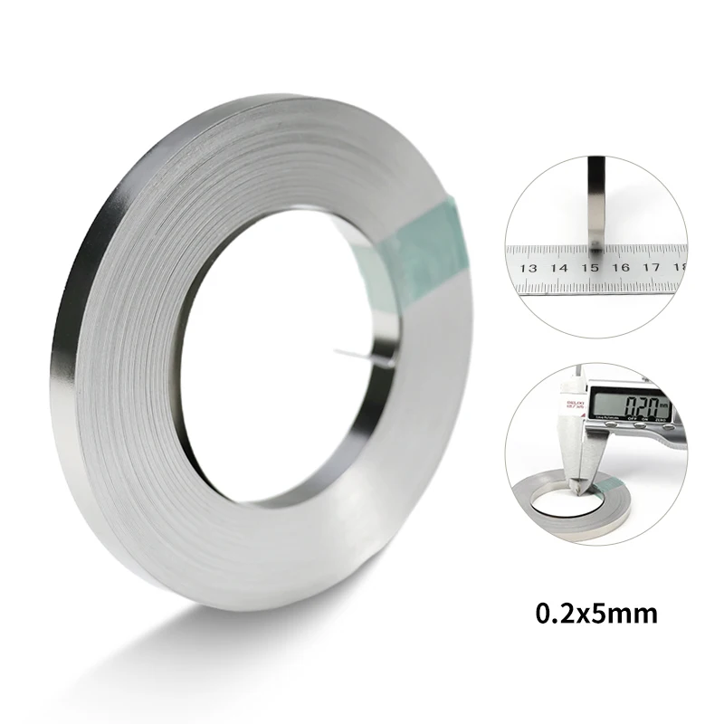 1 Rolle 10 m 18650 Batterie vernickelter Streifen Li-Ion-Stecker 0,1 mm 0,12 mm 0,15 mm 0,2 mm Punktschweißgerät Stahlgürtel-Batterieanschlüsse