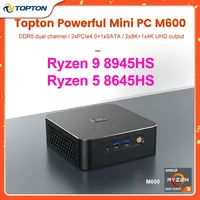 Topton Mini PC AMD Rzyen 9 8945HS 7940HS R5 8645HS DDR5 2x2.5G LAN 2x8K UHD HTPC WiFi6 Windows 11 Gaming Desktop Mini Computer