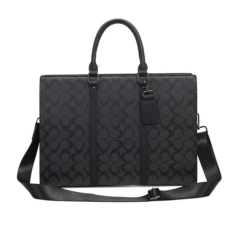 Valigette da uomo Borsa in PVC Esecutives Designer Business OL Portafoglio per laptop da 15,6 pollici Borsa a tracolla per ufficio Messenger A4
