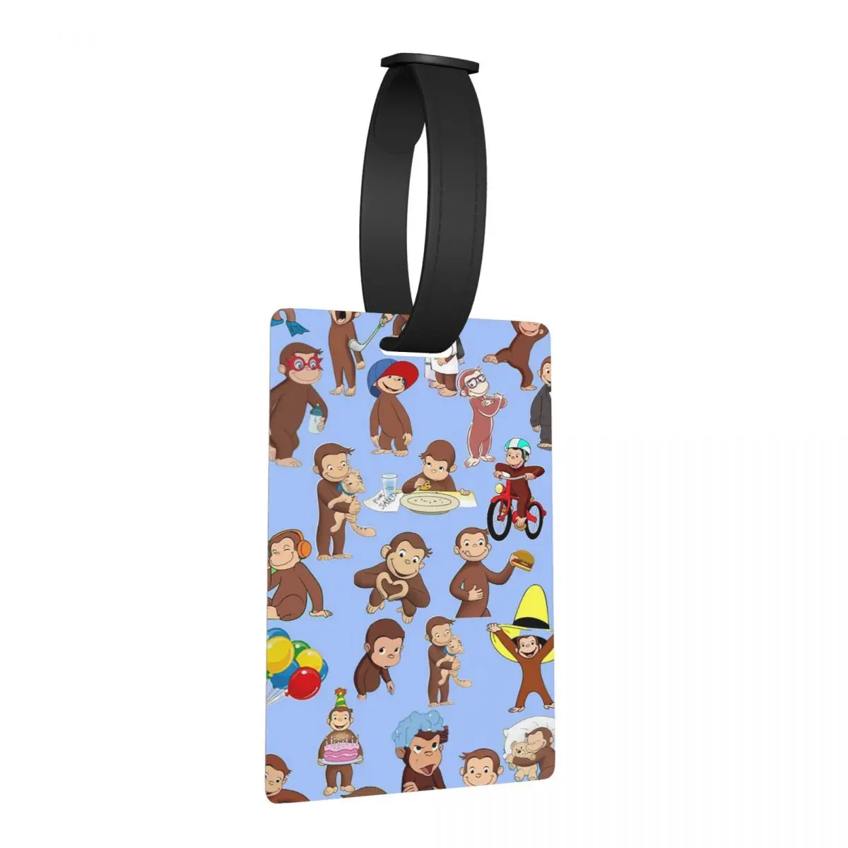 

Бирки для багажа с изображением аниме-персонажа Джорж-обезьянка, аксессуары для чемоданов, бирка для ручной клади, держатель для этикеток с идентификатором, именем и адресом