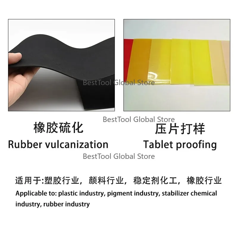 New Ma-nual Heat Press Ma-chine For P-P PV-C & PE Testing Core Components Motor & PL-C For Rub-ber Product Making