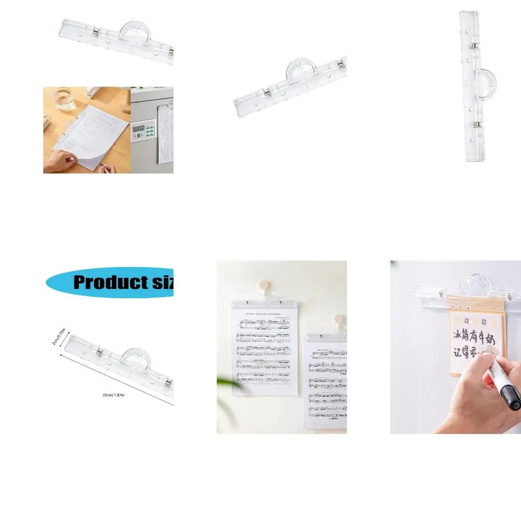 

Long Clip Clear Acrylics Paper Clamp Document Clip File Holder Clip
