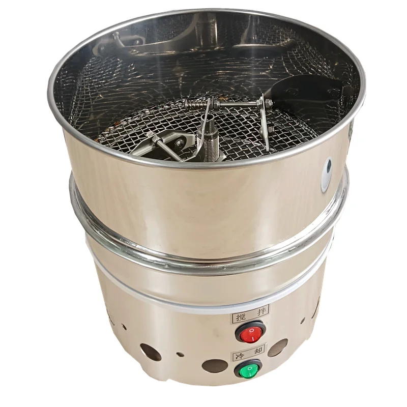Baking Bean Hand Mesh Appliance Stainless Steel Large Air Volume Coffee Bean Removal Silver Skin Flexible Blade Self-Stirring