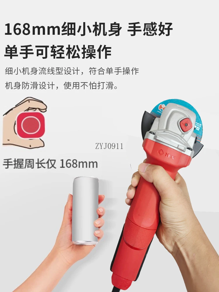 Ruiqi ของแท้เครื่องบดมุม Fine Handle เครื่องบดเครื่องบดมือเอวเล็กบดขัด