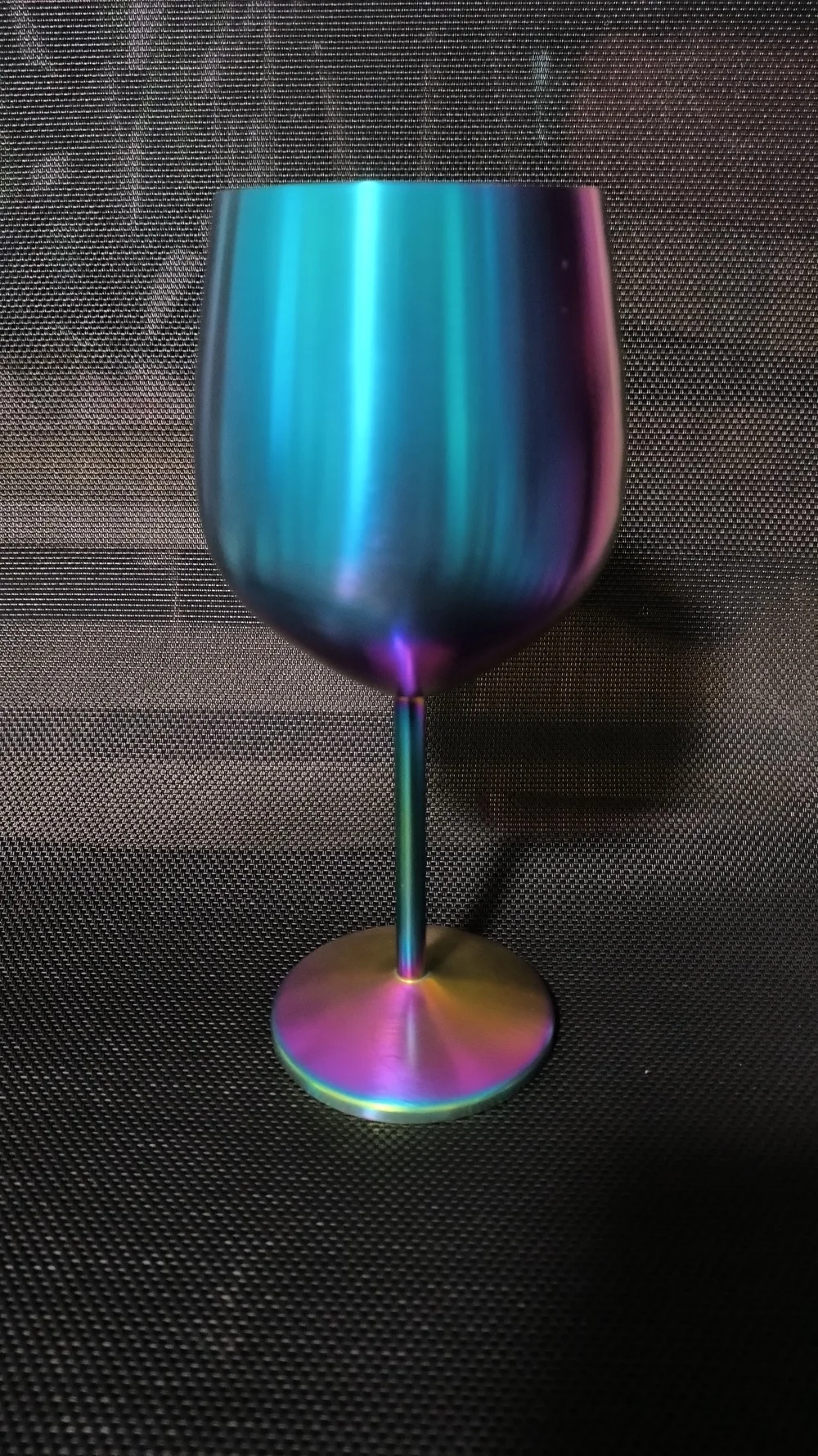 Gradient color 500ml 304# stainless steel single layer goblet red wine cup