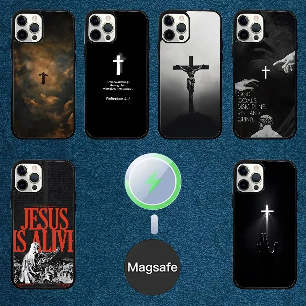 

Jesus Bible Verse Christian Phone Case For iPhone 16,15,14,13,12,11,Plus,Pro,Max Mini Magsafe Magnetic Wireless Charging