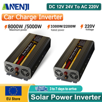 ANENJI Pure Sine Wave Inverter 12V 220V 24V 8000W 5000W DC To AC Portable Power Converter Car Solar Inverter