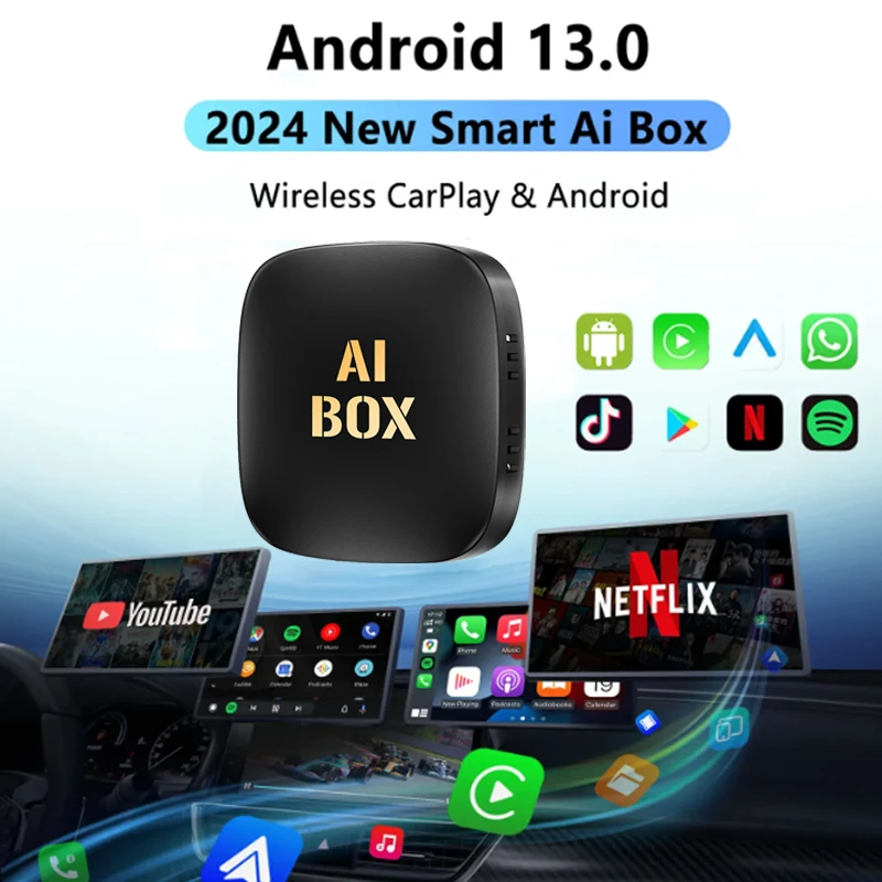 Smart Ai Box Wireless Carplay Adapter Android Auto Apple Carplay Car Multimedia Player For Youtube Netflix For Mazda Benz Kia VW